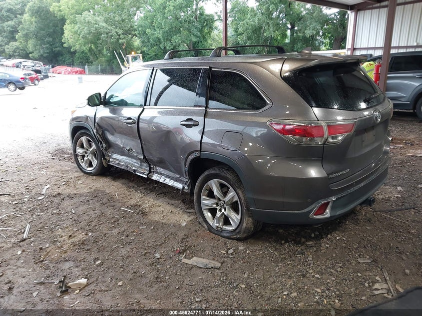 Vin: 5tdykrfh4gs128893, lot: 46123237, toyota highlander limited v6 20163