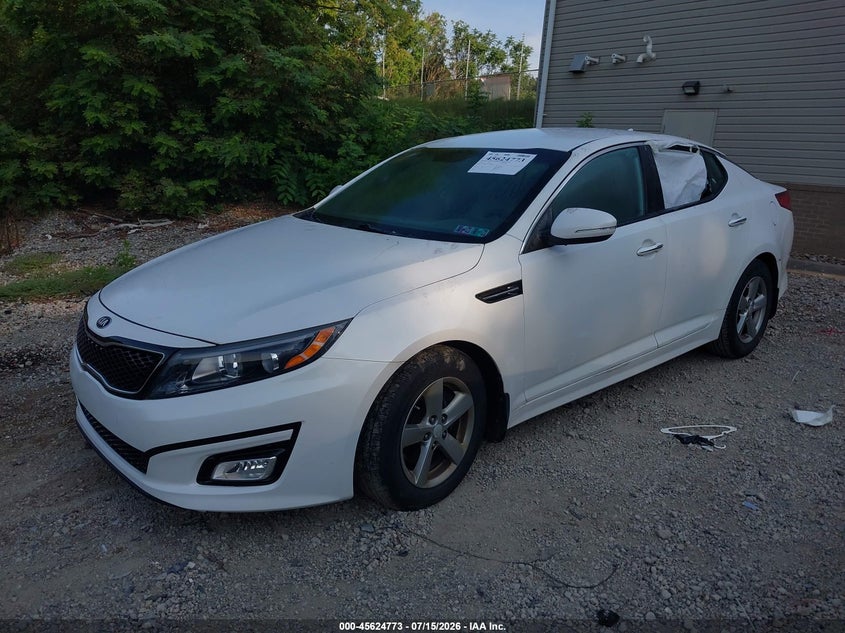 Vin: 5xxgm4a72fg370881, lot: 46123239, kia optima lx 20152