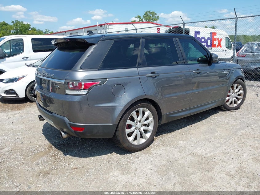 Vin: salwr2tf6fa528486, lot: 46123252, land rover range rover sport 5.0l v8 supercharged 20154