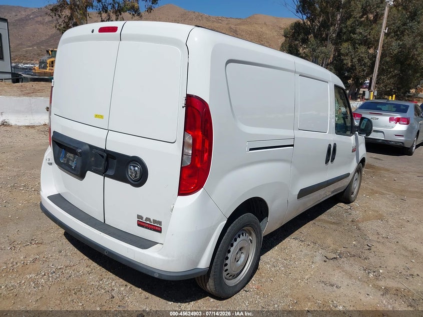 Vin: zfbhrfabxn6x50332, lot: 46123369, ram promaster city cargo van 20224