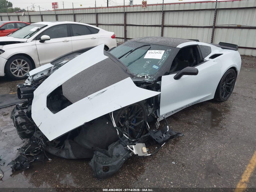 Vin: 1g1y12d75j5300438, lot: 46123385, chevrolet corvette grand sport 20182