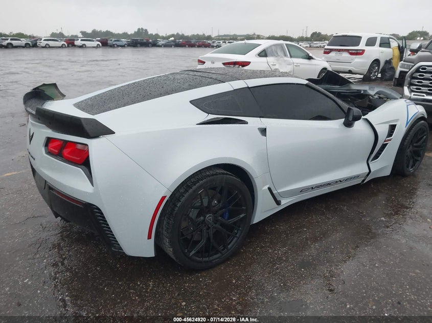 Vin: 1g1y12d75j5300438, lot: 46123385, chevrolet corvette grand sport 20184