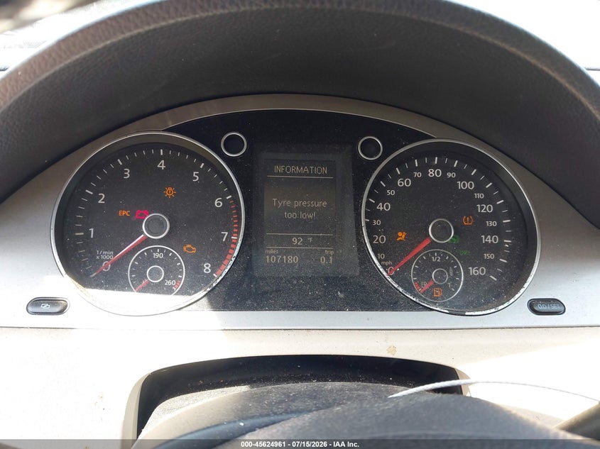 2010 Volkswagen Passat Komfort VIN: WVWJK7AN6AE068292 Lot: 45624961
