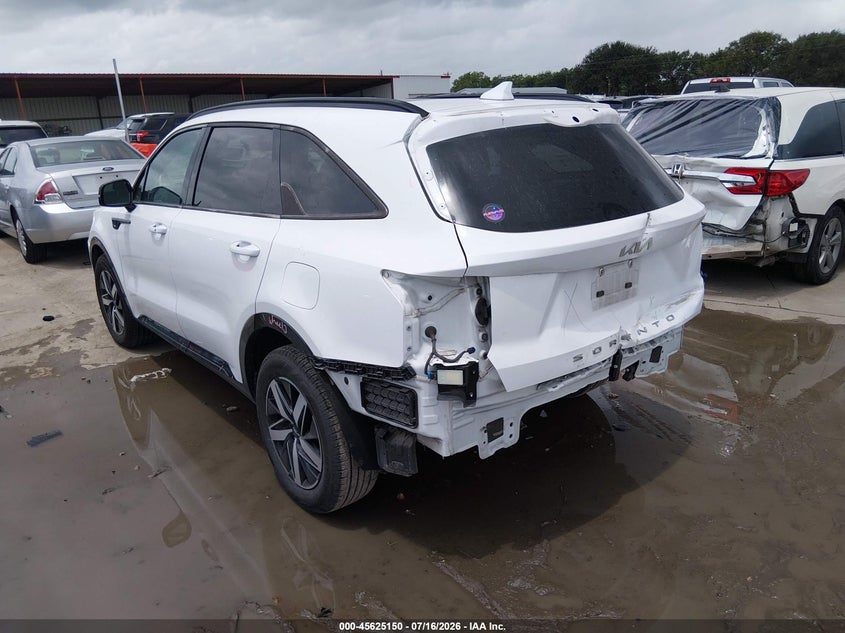 Vin: 5xyrl4lc6ng085584, lot: 46123616, kia sorento s 20223