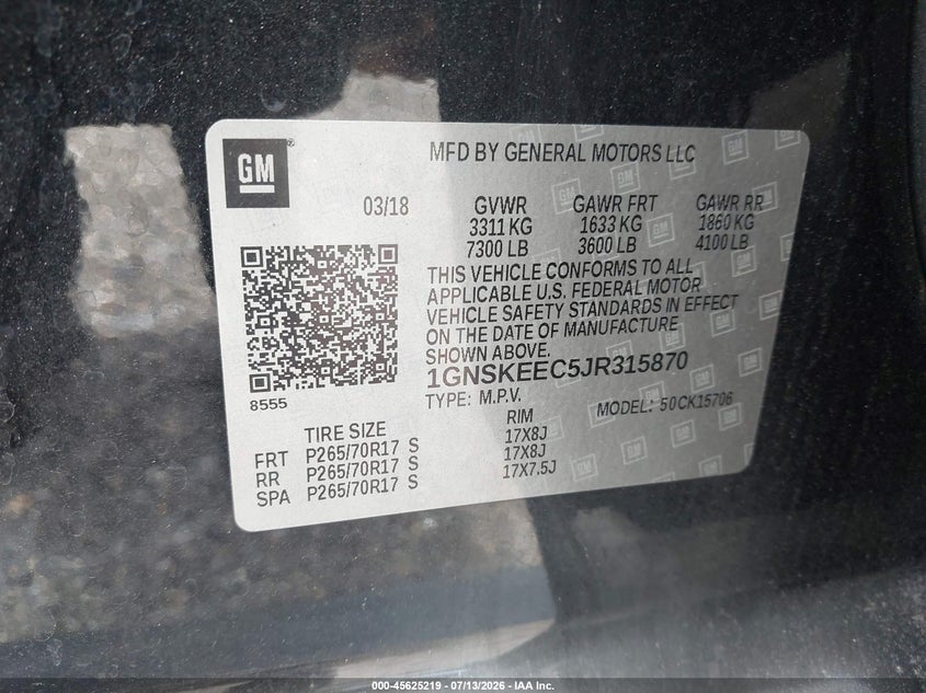2018 CHEVROLET TAHOE COMMERCIAL FLEET — Photo 9