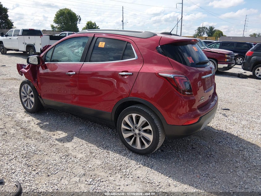 Vin: kl4cjasb7jb641354, lot: 46123696, buick encore preferred 20183