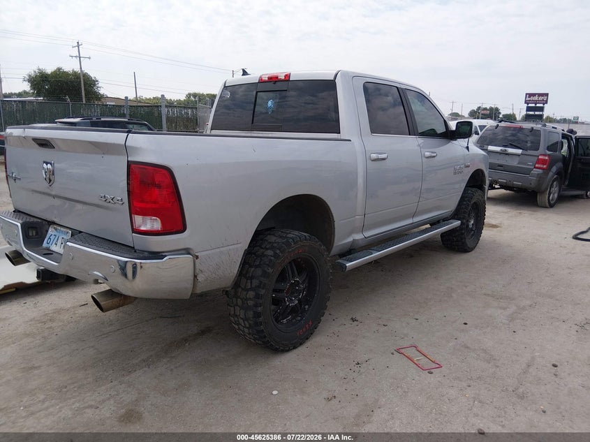 Vin: 1c6rr7lt6js159503, lot: 46123852, ram 1500 lone star silver  4x4 5'7 box 20184