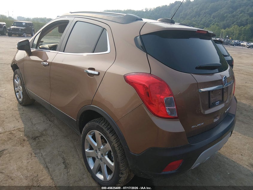 Vin: kl4cjgsb9gb587227, lot: 46123955, buick encore leather 20163