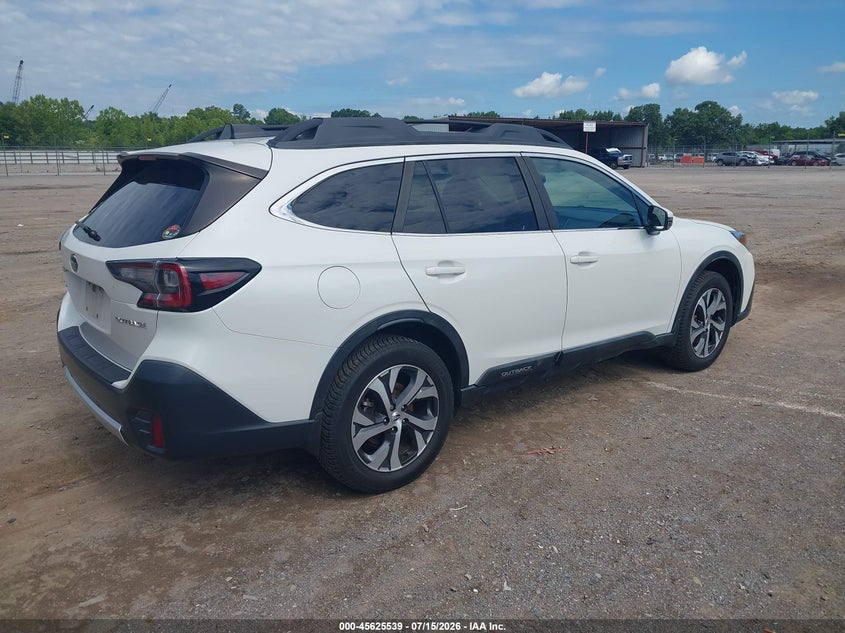 Vin: 4s4btanc7l3250844, lot: 46124005, subaru outback limited 20204