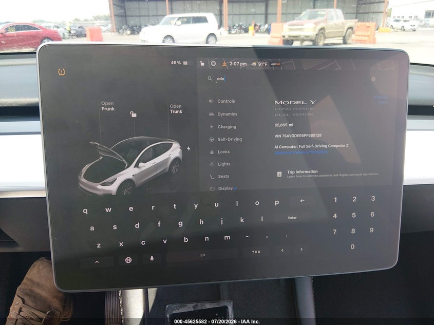 2023 Tesla Model Y Awd/Long Range Dual Motor All-Wheel Drive VIN: 7SAYGDEE6PF685128 Lot: 45625582
