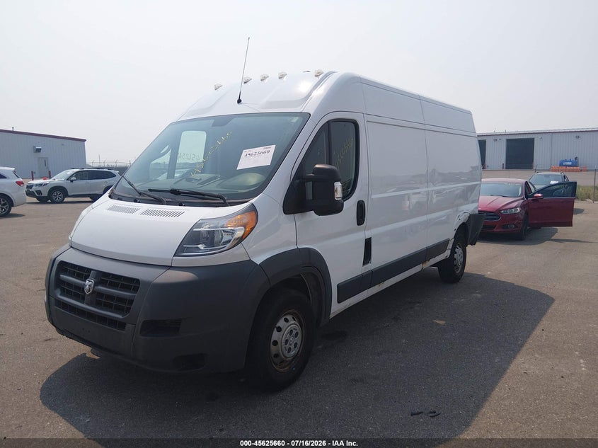 Vin: 3c6trvdg0he542975, lot: 46124126, ram promaster 2500 high roof 159 wb 20172