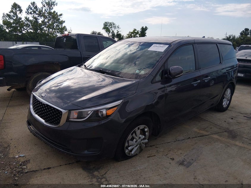 Vin: kndmb5c19j6383139, lot: 46124152, kia sedona lx 20182