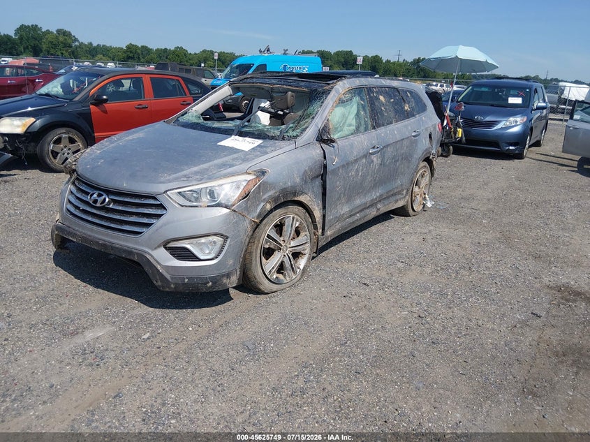 2015 Hyundai Santa Fe, По колу, IAAI, VIN KM8SR4HF2FU122757 — фото 2