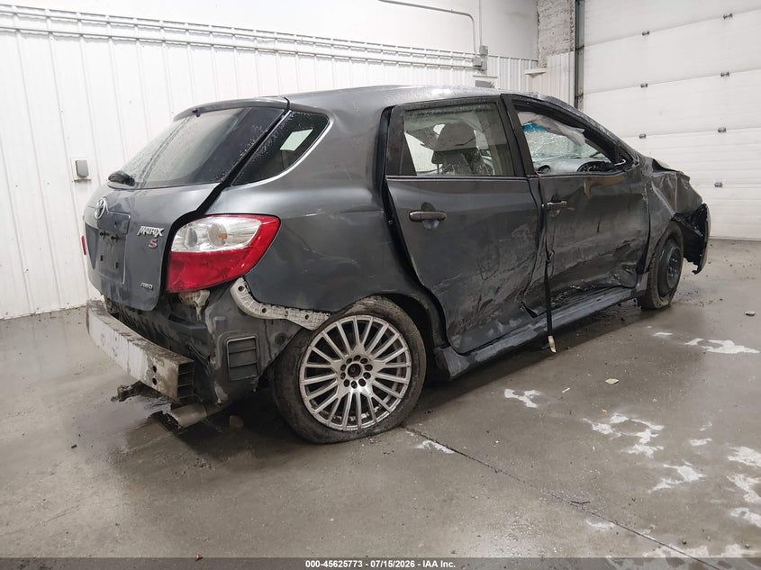 Vin: 2t1le4ee8ac015122, lot: 46124239, toyota matrix s 20104