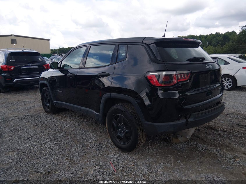 Vin: 3c4njcab4jt368481, lot: 46124242, jeep compass sport fwd 20183