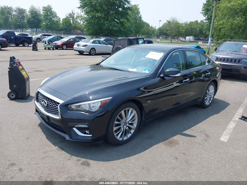 Vin: jn1ev7ar5km553223, lot: 46124370, infiniti q50 3.0t luxe 20192
