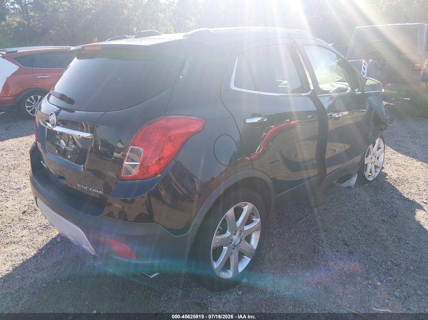 Vin: kl4cjdsb5fb260319, lot: 46124385, buick encore premium 20154