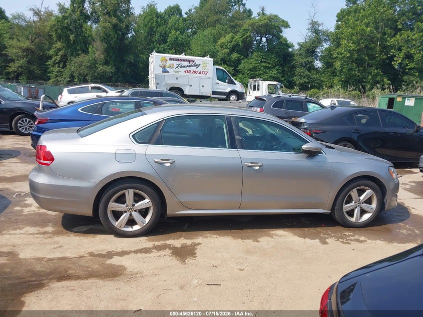2012 Volkswagen Passat 2.5L Se VIN: 1VWBP7A39CC051969 Lot: 45626120