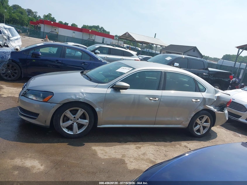 2012 Volkswagen Passat 2.5L Se VIN: 1VWBP7A39CC051969 Lot: 45626120
