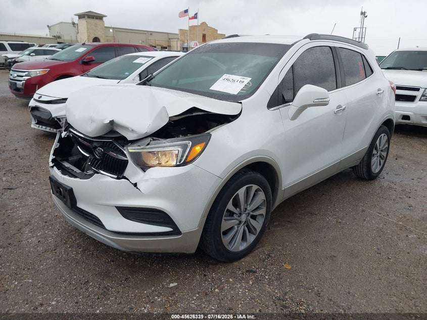 Vin: kl4cjasbxjb658231, lot: 46124805, buick encore preferred 20182