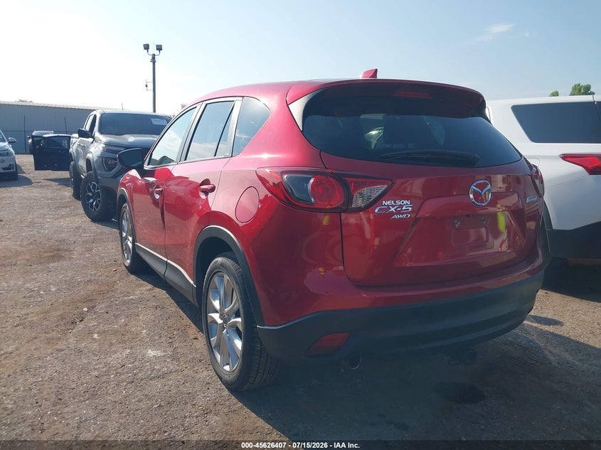 Vin: jm3ke4dy4f0473644, lot: 46124873, mazda cx-5 grand touring 20153