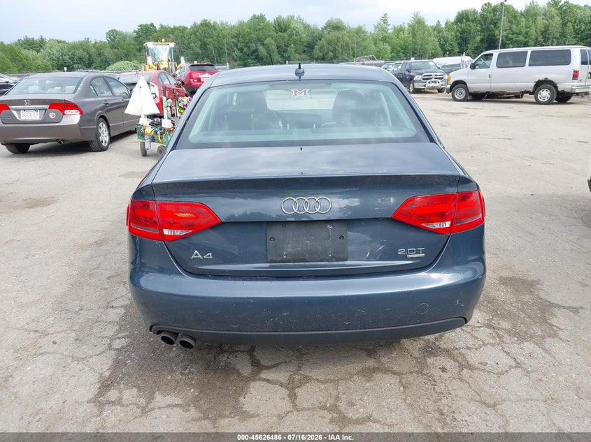 2010 Audi A4 2.0T Premium VIN: WAUBFAFL7AN039412 Lot: 45626486