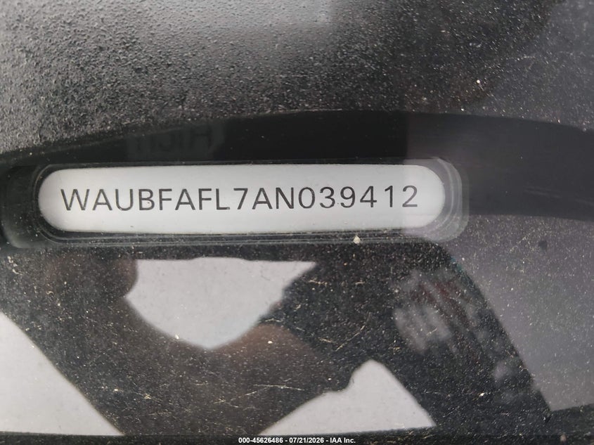 2010 Audi A4 2.0T Premium VIN: WAUBFAFL7AN039412 Lot: 45626486