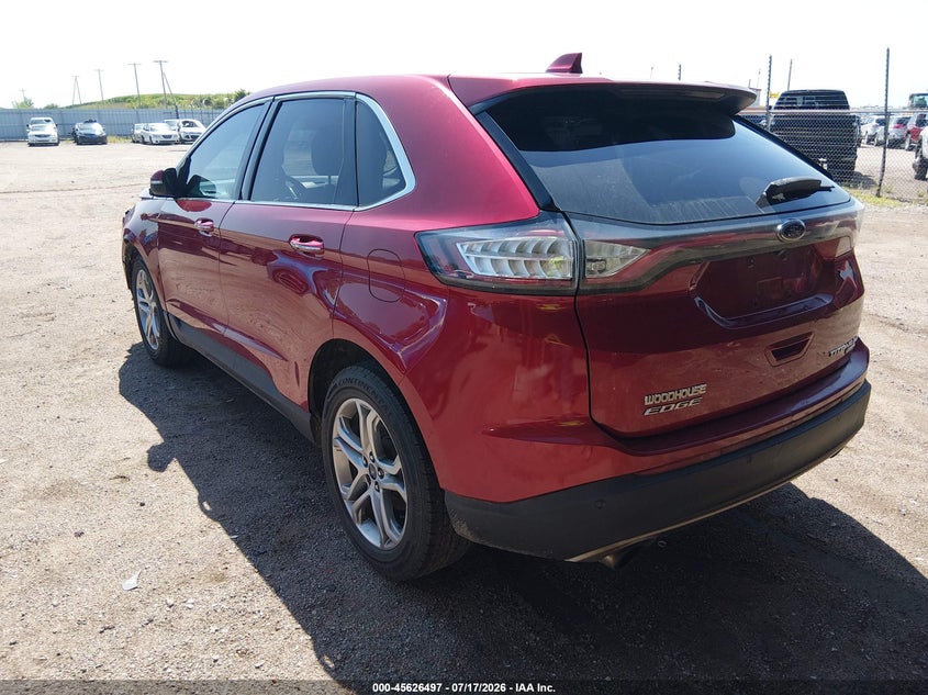 Vin: 2fmpk4k91gbb23001, lot: 46124963, ford edge titanium 20163