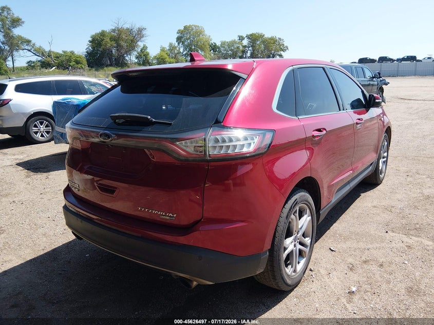 Vin: 2fmpk4k91gbb23001, lot: 46124963, ford edge titanium 20164