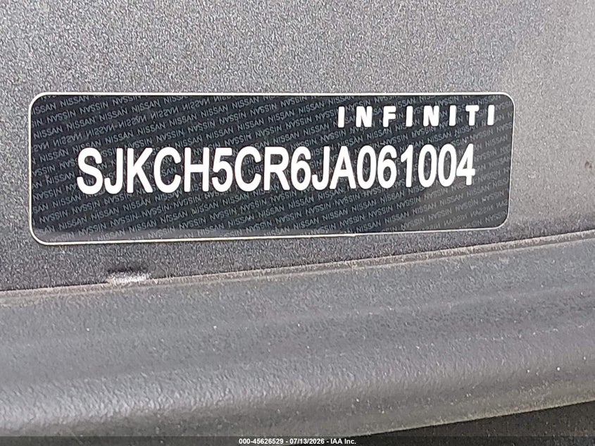 2018 Infiniti Qx30 Luxury VIN: SJKCH5CR6JA061004 Lot: 45626529