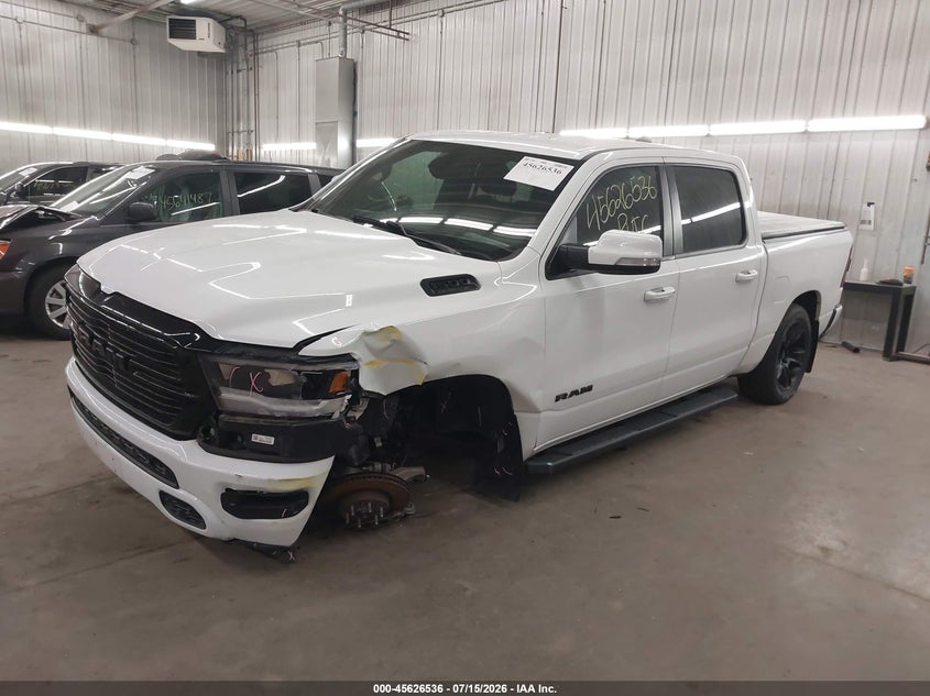 Vin: 1c6srfft4ln104167, lot: 46125002, ram 1500 big horn  4x4 5'7 box 20202