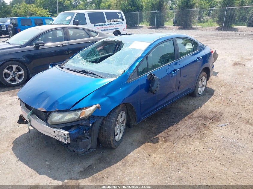 2014 Honda Civic, По кругу, IAAI, VIN 2HGFB2F53EH502878 — фото 2