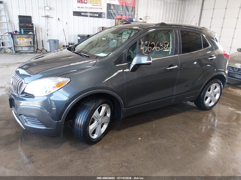 Vin: kl4cjasb7gb753239, lot: 46125048, buick encore 20162