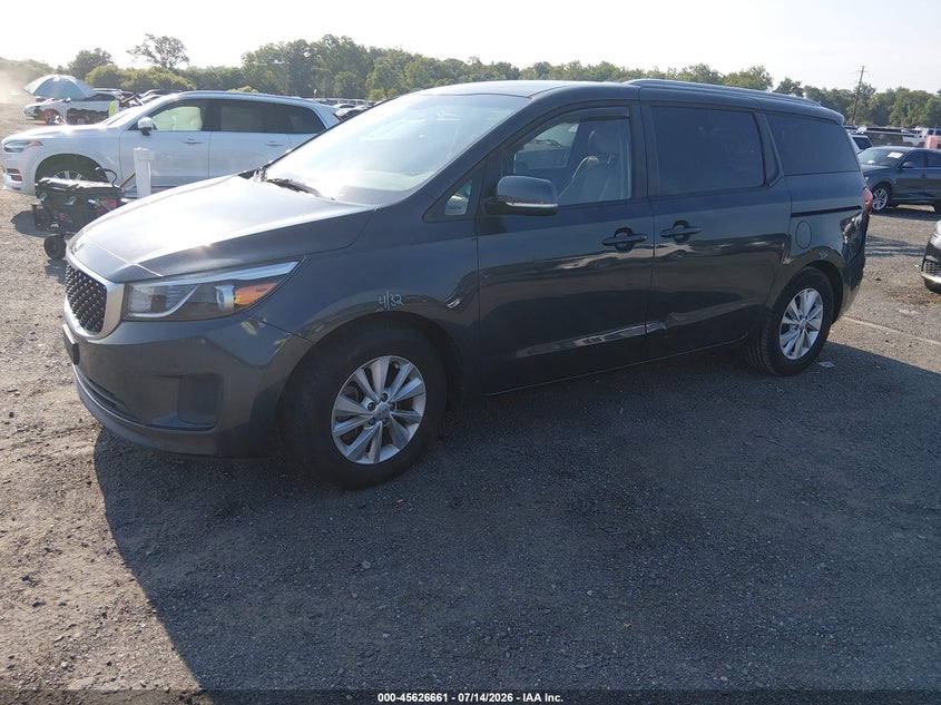 Vin: kndmb5c18j6387196, lot: 46125128, kia sedona lx 20182