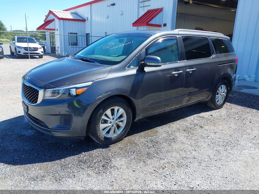 Vin: kndmb5c18j6387196, lot: 46125128, kia sedona lx 20182