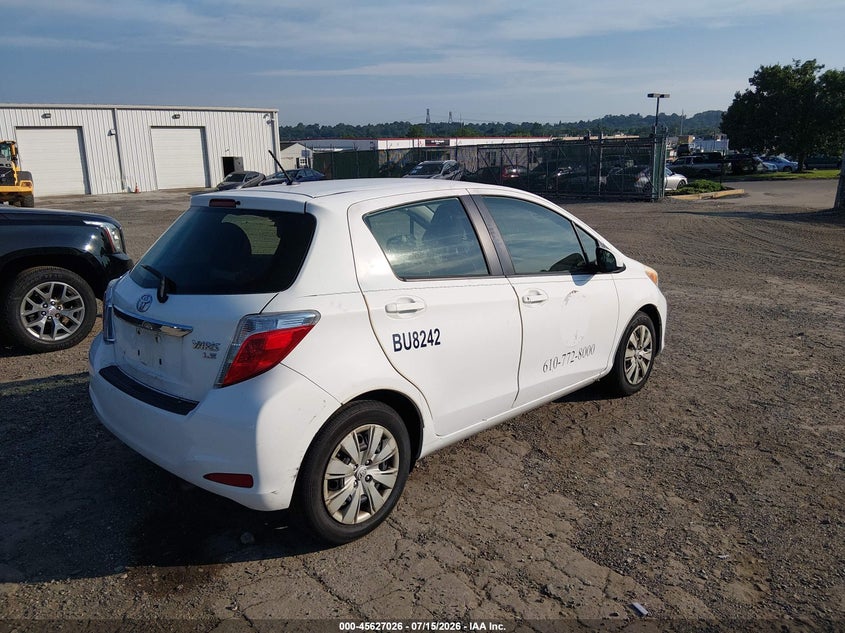 Vin: jtdktud33dd565840, lot: 46125493, toyota yaris le 20134