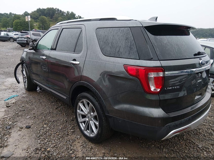 Vin: 1fm5k8f8xgga17428, lot: 46125636, ford explorer limited 20163
