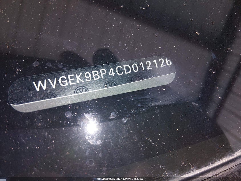 2012 Volkswagen Touareg Tdi Lux VIN: WVGEK9BP4CD012126 Lot: 45627575