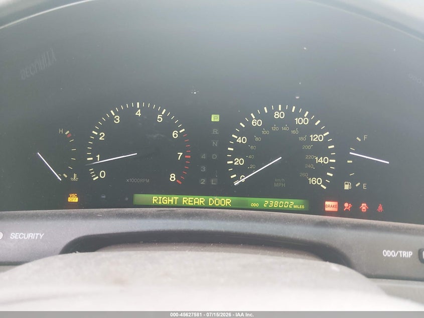 2000 Lexus Ls 400 VIN: JT8BH28F4Y0181572 Lot: 45627581