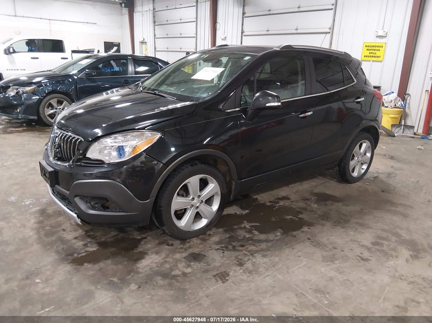 Vin: kl4cjcsb2gb696184, lot: 46126412, buick encore leather 20162