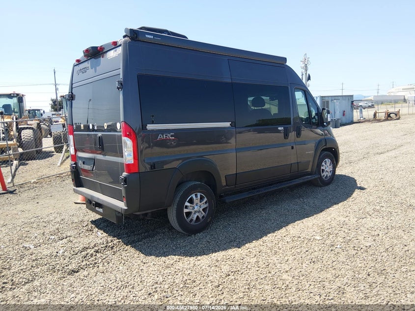 Vin: 3c6lrvbg4re151414, lot: 46126446, ram promaster 1500 slt+ high roof 136 wb 20244