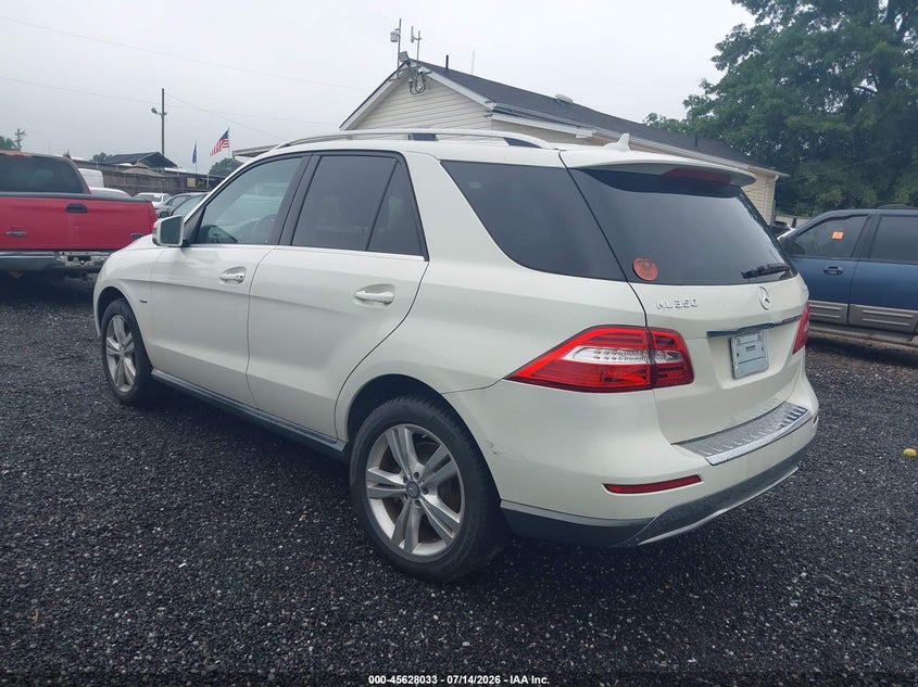 Vin: 4jgda2eb8ca095292, lot: 46126499, mercedes-benz ml 350 bluetec 4matic 20123