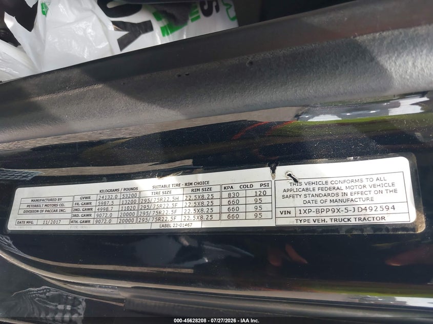 2018 PETERBILT 579 auction photo 8