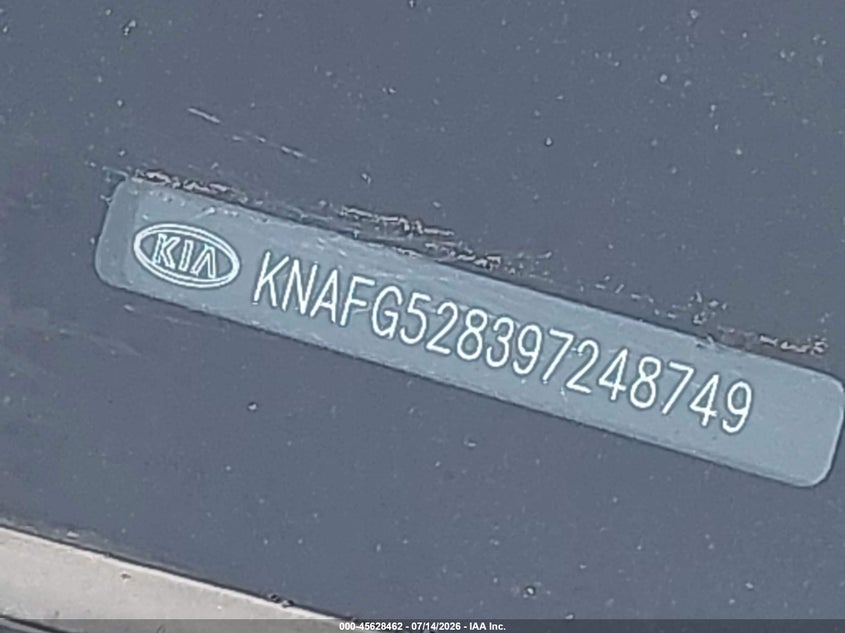 2009 Kia Rondo Lx VIN: KNAFG528397248749 Lot: 45628462