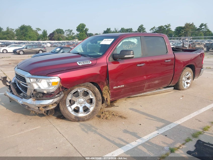 Vin: 1c6srfft4ln379912, lot: 46126971, ram 1500 big horn  4x4 5'7 box 20202