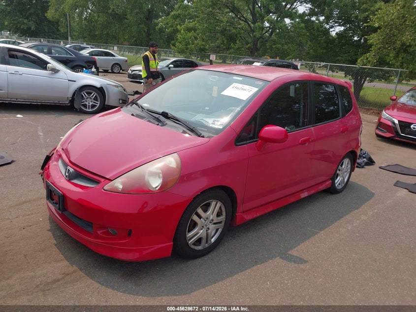 HONDA FIT 2007 VIN JHMGD386X7S024607