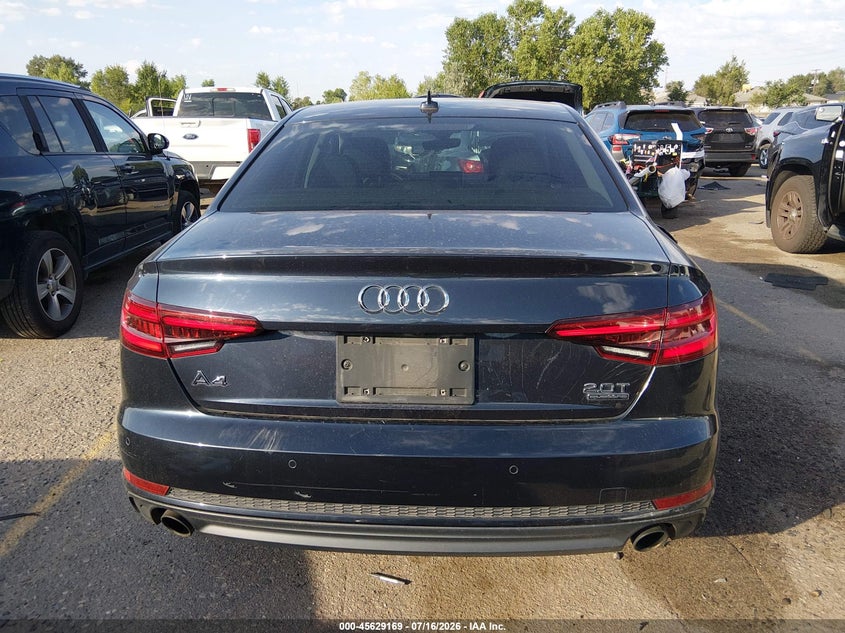 2018 Audi A4 2.0T Premium/2.0T Tech Premium VIN: WAUENAF49JN017887 Lot: 45629169