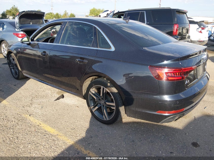 Vin: wauenaf49jn017887, lot: 46127635, audi a4 2.0t premium/2.0t tech premium 20183