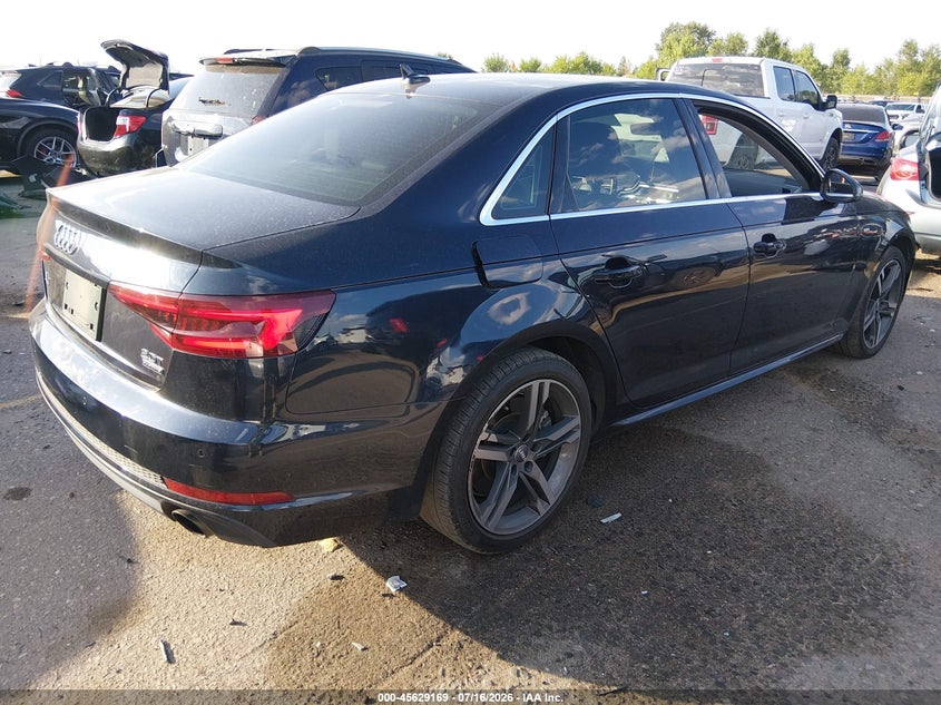 Vin: wauenaf49jn017887, lot: 46127635, audi a4 2.0t premium/2.0t tech premium 20184