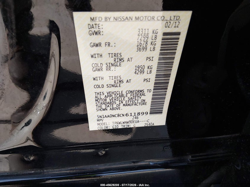 2012 NISSAN ARMADA PLATINUM · Фото 9